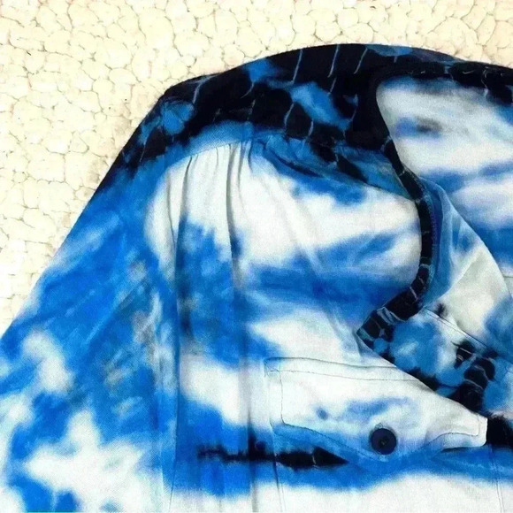 Young Fabulous & Broke Tie Dye Elastic Waist 3/4 Tab Sleeve Jumper Romper Size S - Picture 4 of 14